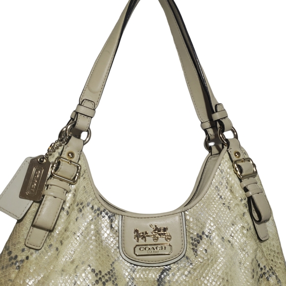Coach Rare Madison Python Embossed Maggie Shoulder Bag - Picture 6 of 17
